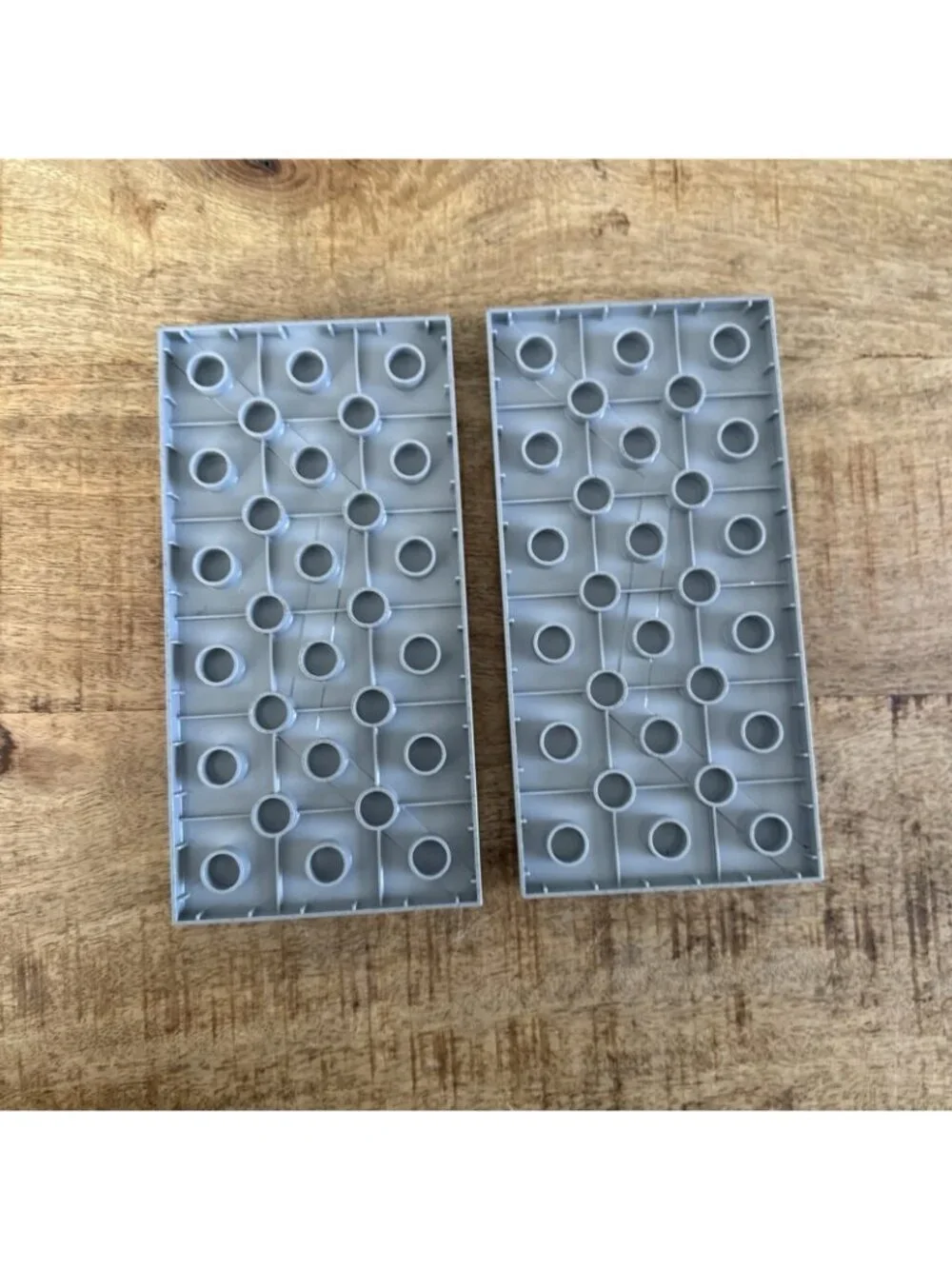 Lego Duplo Light Grey Base Plate 6 X 12 Holes Building Block Castle 6X12 Lot (2)